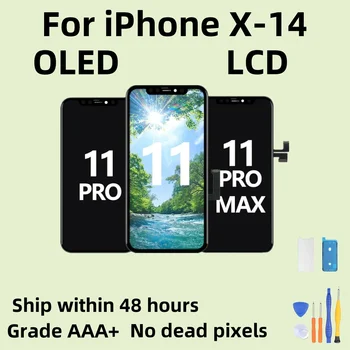 OLED iPhone X XR XS MAX LCD дисплей с 3D сензорен екран в събирането Заместител на OLED-дисплей на iPhone 11 12 13 14 Plus