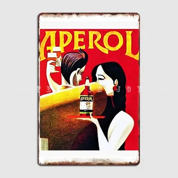 Реколта италианската стенни литография Apero Aperitif Antico, метална табела Club Club Bar, ретро Плочи, Лидице табела, плакат