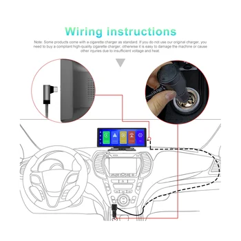 10,26-инчов безжичен автомагнитола Carplay и Android Auto с гласов контрол, FM предавател, Bluetooth Mirrorlink, мултимедия