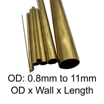 Тръби от сплав на мед 0,8 mm, 2 mm, 3 mm, 4 mm, 5 мм, 6 мм, 7 мм, 8 мм, 9 мм, 10 мм, 11 мм