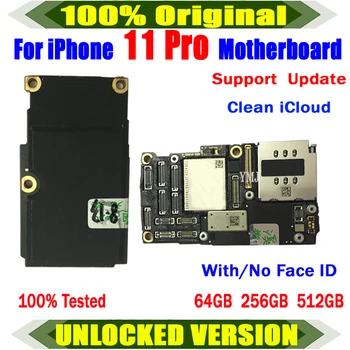 Подкрепа за обновяване на Дънната платка За iPhone 11 PRO Оригиналната дънна Платка за Отключване на С/Без Face ID Логическа Такса 64g/256g/512g 100% Тествана
