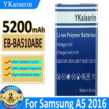 YKaiserin Батерия EB-BA510ABE за Samsung GALAXY A5 2016 Edition A510 SM A510F A5100 EB BA510ABE 5200 mah Batteria