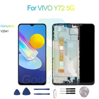 За VIVO Y72 5G Подмяна на екрана на дисплея 2408 *1080 V2041 За VIVO Y72 5G Сензорен LCD-дигитайзер