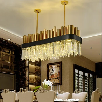 Новият кристален led полилей Луксозно осветление на хола Golden Hotel Clubhouse Декоративни осветителни тела, създадени по поръчка