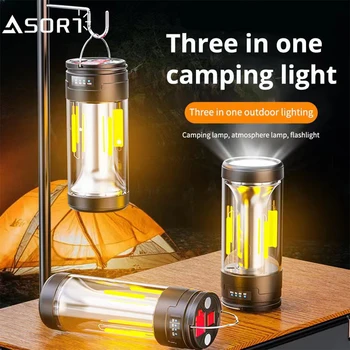 Преносим Фенер USB Акумулаторни Туристически Светлини система за Спешни Лампа Вградена Батерия с капацитет 2000 mah Ярък Led Фенерче Открит Фенер