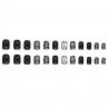 24 бр./кор. Зрели изискани типсов за нокти от ABS-пластмаса черен сребрист цвят за декориране на нокти за срещи