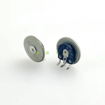 Потенциометър с ключ кутия 5ШТ, 3-пинов превключвател на силата на звука на радио A10K 16 * 1,3 мм