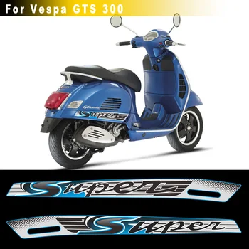 Сиво-синьо е Подходяща за етикети с логото на супер светлоотразителни стикери за PIAGGIO Vespa GTS 300 Gts300 Sport GtsMotorcycle