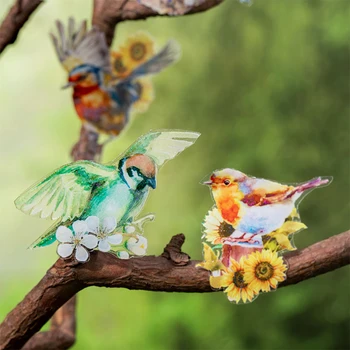 1 бр 50 мм * 2 м Kawaii Flowers birds Залепваща лента за домашни любимци, декоративни тиксо ръчно изработени аксесоари за списания