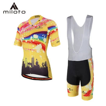 Miloto, Къси Комплекти от джърси за велоспорта, Дишаща Спортна риза за планински велосипеди, Дамски дрехи за езда, Униформи за велосипед