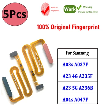 5шт, Оригинален Сензор за Пръстови Отпечатъци в Home Button Скенер Touch ID Connecter Flex Лентата на резервни Части За Samsung Galaxy A03S A037F в а23 A04S
