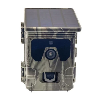 Камера за нощно виждане за слънчева батерия, 50-мегапикселови ловни камери 4K, работното време С 0,3, детайли за ловна камера