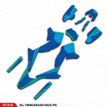 Комплект сини стикери за вторичен пазар на WR250X WR250R 2008 2009 2010 2011 2012 2013 2014 г. от 2015 до 2020 година, инв YMW25RX0819020-PR