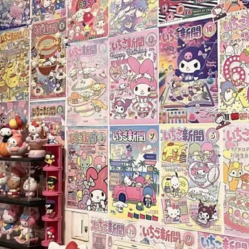 Красиви плакати на Hello Kitty Kuromi, Kawai, Японското аниме, платно, рисувани, Интериор на хола, Интериор на спални, Стенно изкуство, декорация на дома