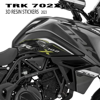 2023 Trk702x Аксесоари за мотоциклети 3D Гел стикер от епоксидна смола Комплект за защита на резервоара за Benelli TRK 702X 2023-
