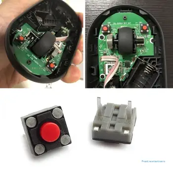 Незабавен Осезаемо за Докосване на Микро-Кнопочного Ключа на Мишката Тактилни Ключове Quiet 6x6x4,3 мм Red dot 2 бр. Директен Доставка