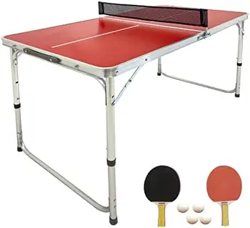 Мини-детски тенис на маса за тенис на маса \ u2013 Спестяване на пространство и удобство за съхранение на \ u2013 Включва в себе си (2) за Регулиране на ножовете (3-4), топки и (