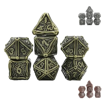 Комплект мини-кубчета за тежки метални игри от 7 теми, набор от кубчета за ролеви игри, RPG