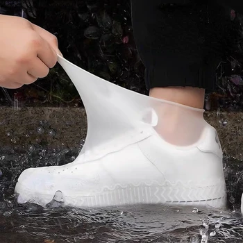 Силикон водоустойчив бахилы, Протектори за обувки, унисекс, за Многократна употреба Нескользящие Дождевики, Галоши, Аксесоари за обувки.