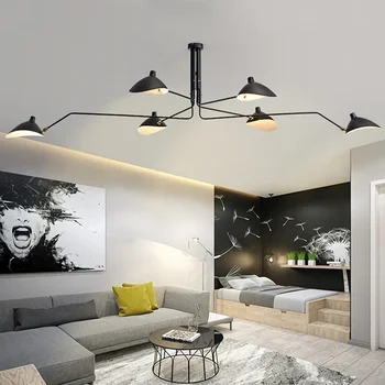 Скандинавска модерна минималистичная полилей с утиным клюн, издадени напред зъби нокът, хол, ресторант, спалня, led лампа, дизайнерско бижу за осветление