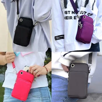 Чанти за рамо за мобилни телефони, клатч, ръчни чанти, дамски портмонета, държач за карти за iPhone / Huawei / Samsung, органайзер, чанта за съхранение