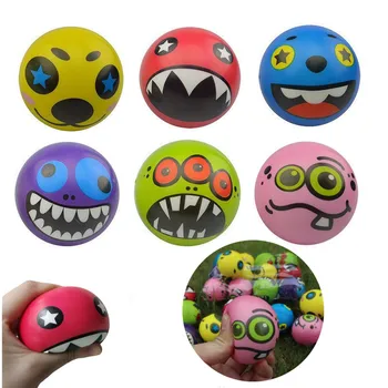 Детски Меки топки с израз на лицето, Забавна гъба, е топка за облекчаване на стреса, сжимающий усмивка, Гримаса, полиуретанов дунапрен за деца, за възрастни, Спортен Играчка топка