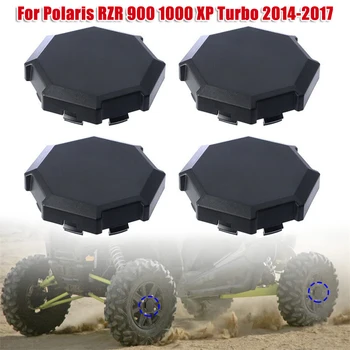 4шт Черни централните капачки на главините на колелата гуми UTV за Polaris RZR 900 1000 XP Turbo 2014-2017