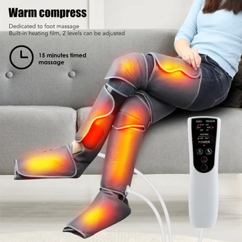 Масажор за крака с въздушно налягане за краката 360 ° подпомага движението на кръвта, масажор за тяло, релаксация на мускулите, лимфодренажное устройство