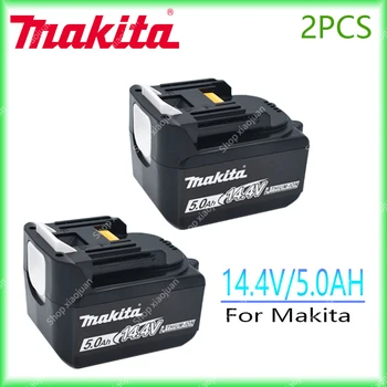 Оригинална Литиево-йонна Батерия Makita 5000mAh 14.4 V За електрически Инструменти Makita 14V 5.0 Ah Батерии BL1460 BL1430 1415 194066-1
