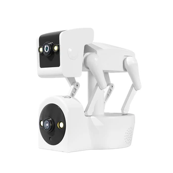 Пластмасова камера за робот-куче, цветни PTZ IP куполна камера, следи бебето с функция за откриване на хуманоиди с помощта на изкуствен интелект Yoosee APP-штепсельная вилица ЕС