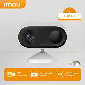 IMOU Cell Go Камера с Акумулаторна Батерия На Слънчева Батерия 3MP 2.4 G Wifi Инфрачервено Нощно Виждане Двустранен Разговор Водоустойчива Камера видео блог