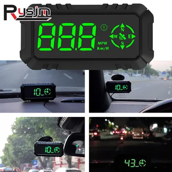 Универсален Автомобилен HUD Главоболие LCD дисплей GPS Външен Офроуд Показалеца Скорост, Аларма за Превишаване на Скоростта Компас G7 GPS Сензор за скорост