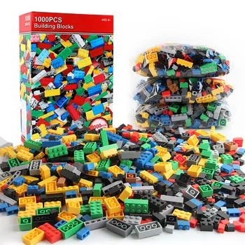 1000 Броя DIY Творчески Градивни елементи Обемни Комплекти City Classic Bricks Assembly Brinquedos Забавни Играчки за Деца
