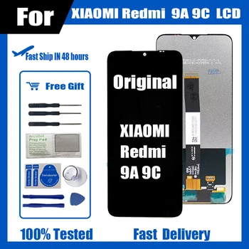 LCD дисплей за Xiaomi Redmi 9A LCD дисплей, сензорен дисплей, дигитайзер за Redmi 9C, резервни части за LCD-дисплея при събирането на