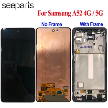 Добре тестван За Samsung Galaxy A52 5G LCD A526B Дисплей Със Сензорен Екран Дигитайзер В Събирането на Замяната на Екрана A52 4G A525 A525F LCD
