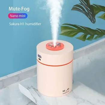 Овлажнител за въздух с цветни ночником Етерично масло 240 МЛ Безшумен режим Туманообразователь Лещи мъгла Dazzle Cup за дома