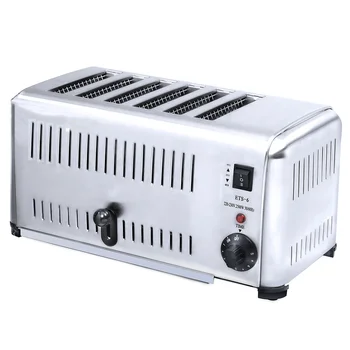 20023 Електрическа Тостерная машина на 6 филии с функция на времето автоматична поточна тостер