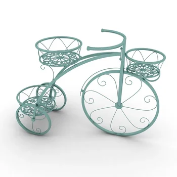 Желязна велосипедна подвесная кошница в европейски стил, поставка за цветя, многоетажен вътрешна поставка за саксиите от пода до тавана, сочно зелена жени