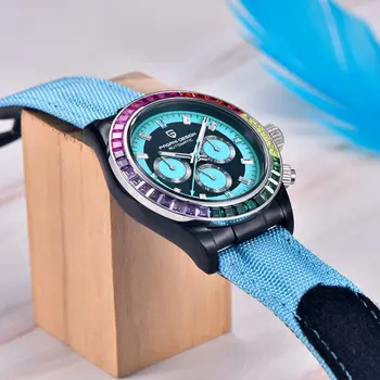 Дизайн на PAGANI, мъжки часовник с автоматичен хронограф, ежедневна мода, Сапфирен кристал, Дъгата на кръг, Основната, Водоустойчив, Новост 2023 година