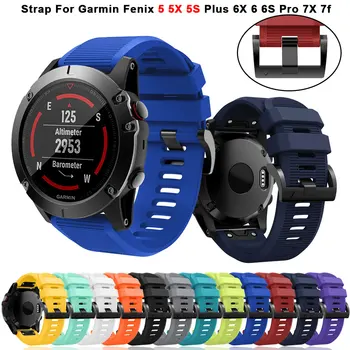 Каишки за ръчни часовници на Garmin Fenix 6S 5S 7S 5 6 7 5X 6X 7X approach S60 Forerunner 935 945 955 Каишка Силикон гривна Гривна