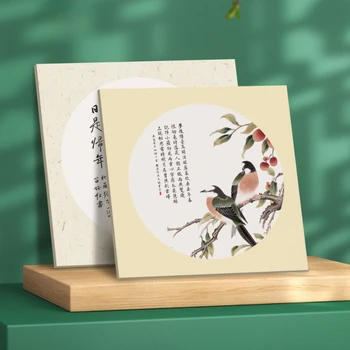 Картички за Акварельной живопис Papel Arroz Raw Xuan Paper Lens Card Китайска Живопис Гунби Баймяо, Калиграфия, пощенски Картички От Зрял Оризова хартия