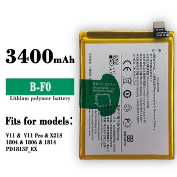 B-F0 Сменяеми батерии За Vivo V11 Pro X21S 1804 1806 1814 Благородна Такса на Мобилен Телефон 3400 mah Вградена Батерия