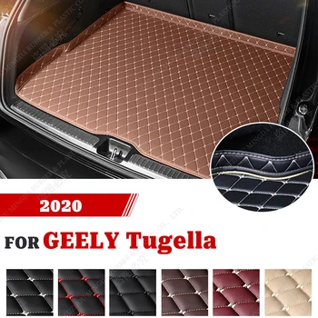 Устойчив на абразия подложка в багажника на колата от изкуствена кожа за GEELY Tugella 2020, обичай непромокаеми постелки за багажник на товарен подложка
