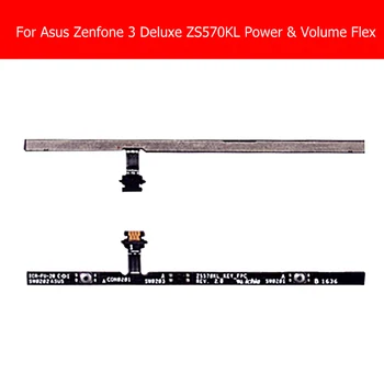 100% Истински гъвкав кабел бутони за регулиране на силата на звука и захранването за Asus Zenfone 3 Deluxe ZS570KL Z016D_Sidekey_FPC ПХБ аксесоари за мобилни телефони