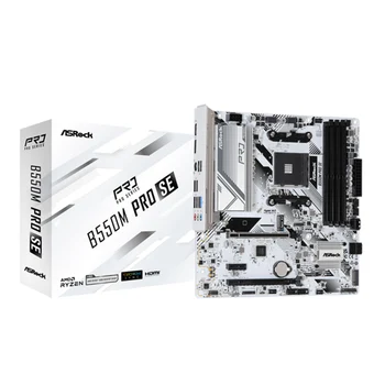 НОВАТА дънна платка на ASRock B550M PRO Desktop SE M-ATX White B550 AMD Socket AM4 DDR4 Памет 128 GB PCIe4.0 M. 2 SATA III, USB 3.2