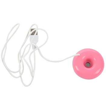 5-кратно овлажнител на въздуха Pink Donut USB, мини-овлажнител за офис бюрото, преносим творчески пречистване на въздуха, Розов