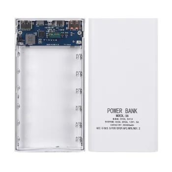 18650 Батерия Power Bank Box 22,5 W Бързо Зареждане на LCD дисплей 20000 ма Горивна Такса за 6X18650 Батерия Powerbank Case (C)