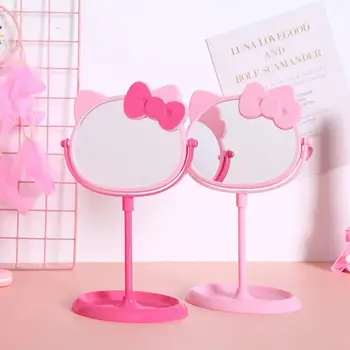 Kawaii Sanrio Hello Kitty, Уважаеми Мультяшное Десктоп Козметично огледало За момичета, тоалетка за студентски общежития, Десктоп огледало за фестивала В подарък