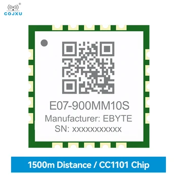 Безжичен модул TI CC1101 915/868 MHZ COJXU E07-900MM10S 10dBm 1,5 км Отвор за пробиване Ултра Малък Размер Поддръжка на RSSI SMD Модул