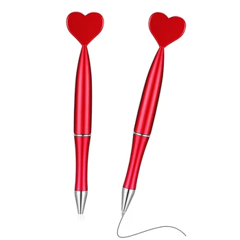 2 елемента Дръжки във формата на сърце Химикалка дръжка във формата на сърце за Свети Валентин за детето, жени, колеги, отлични удобства за партита